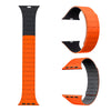 Magnetic Loop Smartwatch Bands – Dual Color Edition(Orange+Midnight Black)