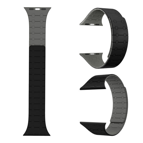 Magnetic Loop Smartwatch Bands – Dual Color Edition(Black+Grey)