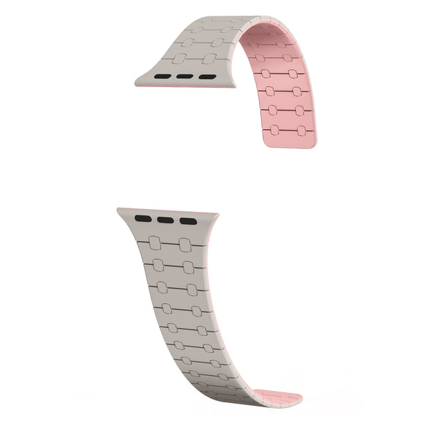 Magnetic Loop Smartwatch Bands – Dual Color Edition(Starlight+Pink)
