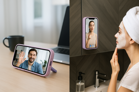 Multi-Color Silicone Suction Grips Phone Holder With Kickstand