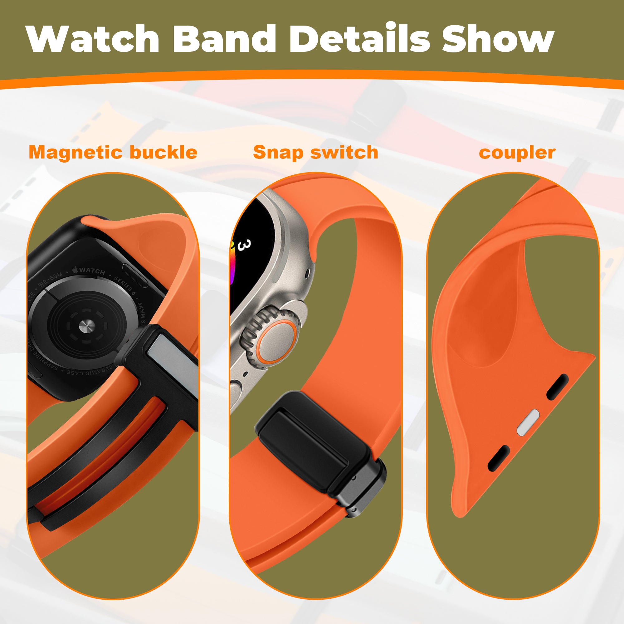 Premium Silicone Watch Bands – Available in 18 Colors