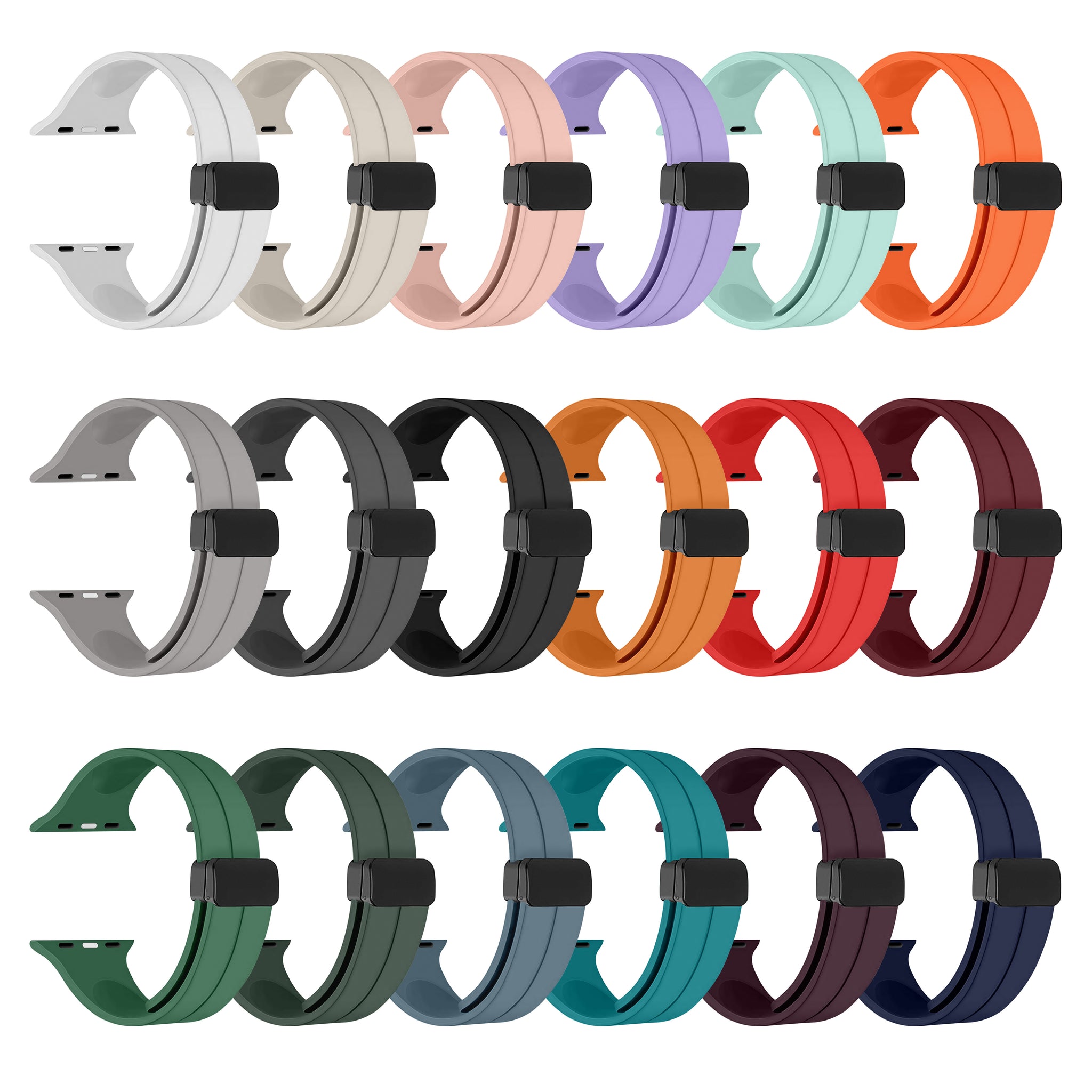 Premium Silicone Watch Bands – Available in 18 Colors