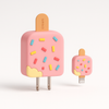 Ice Cream Sprinkle iPhone Charger Case Set