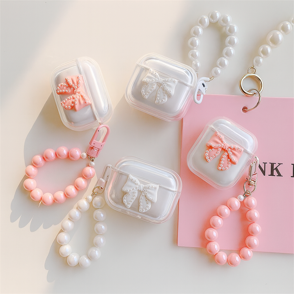 Pearl Charm Bow AirPods Cases 🎀✨