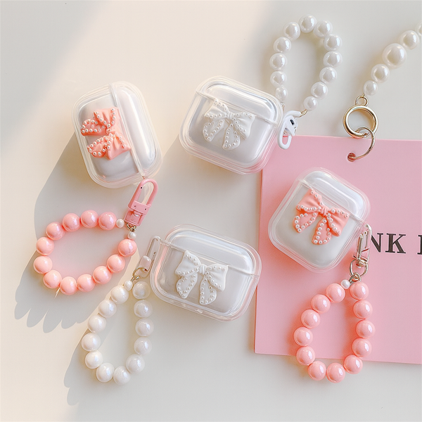 Pearl Charm Bow AirPods Cases