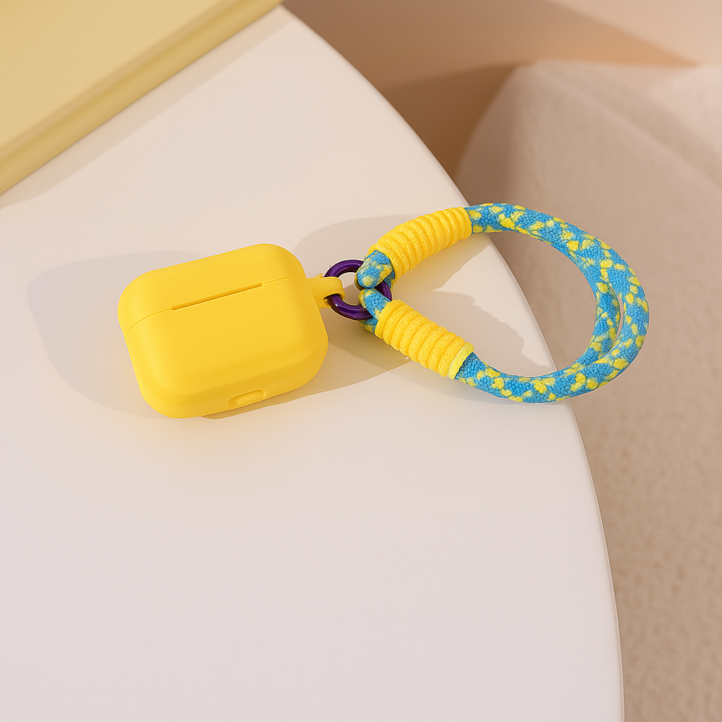 Silicone AirPods Cases with Rope Strap –