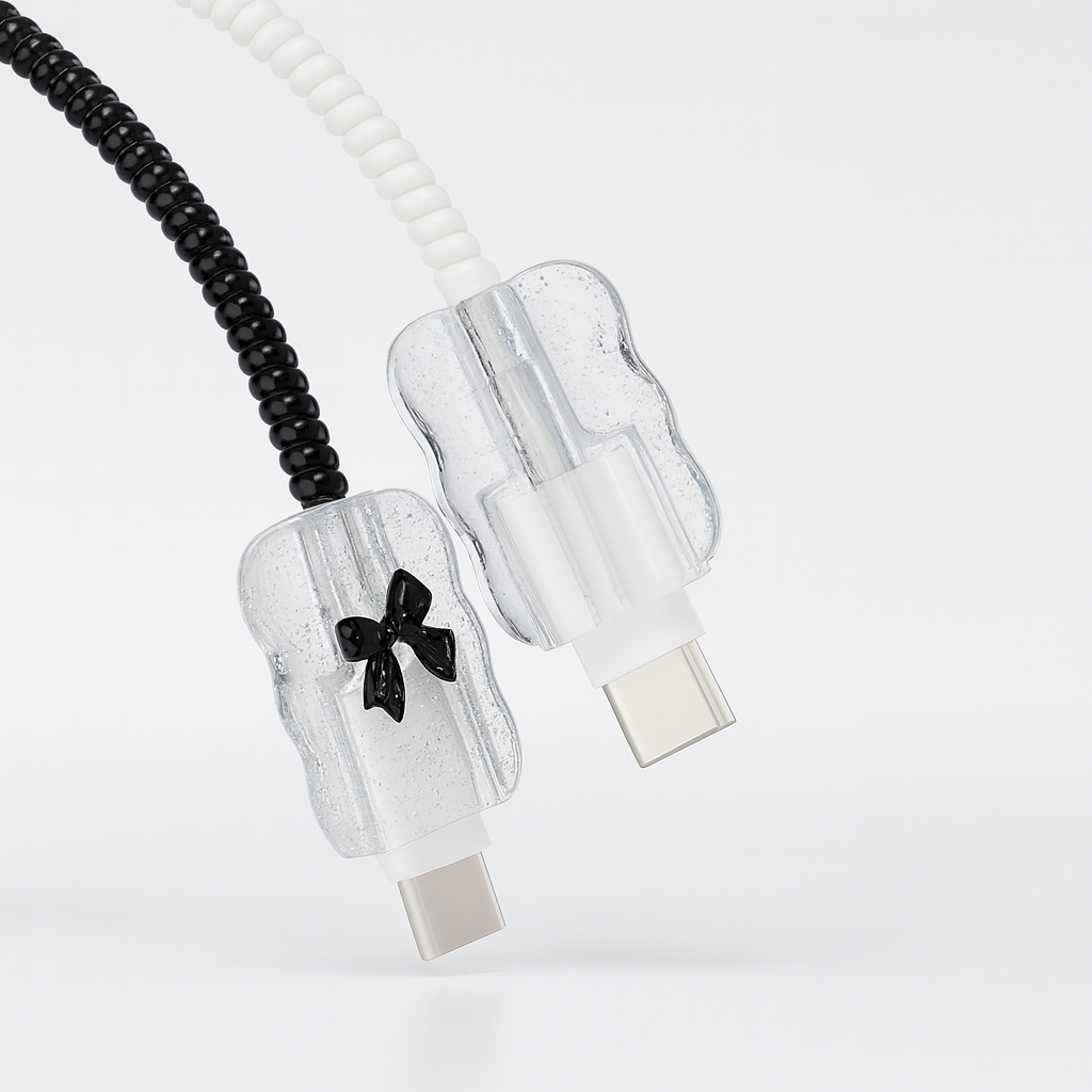 Glitter Bow iPhone Charger Case ✨🎀