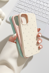 Pastel Heart Print Soft Silicone Phone Case