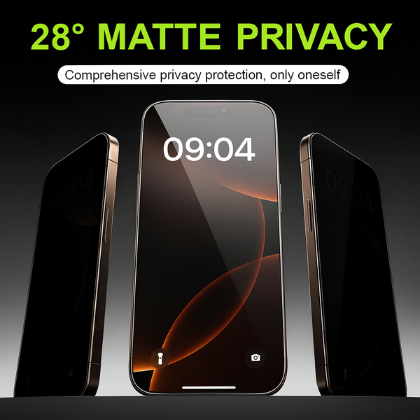 Premium Frosted Privacy Tempered Glass Screen Protector With Easy Installation Kit