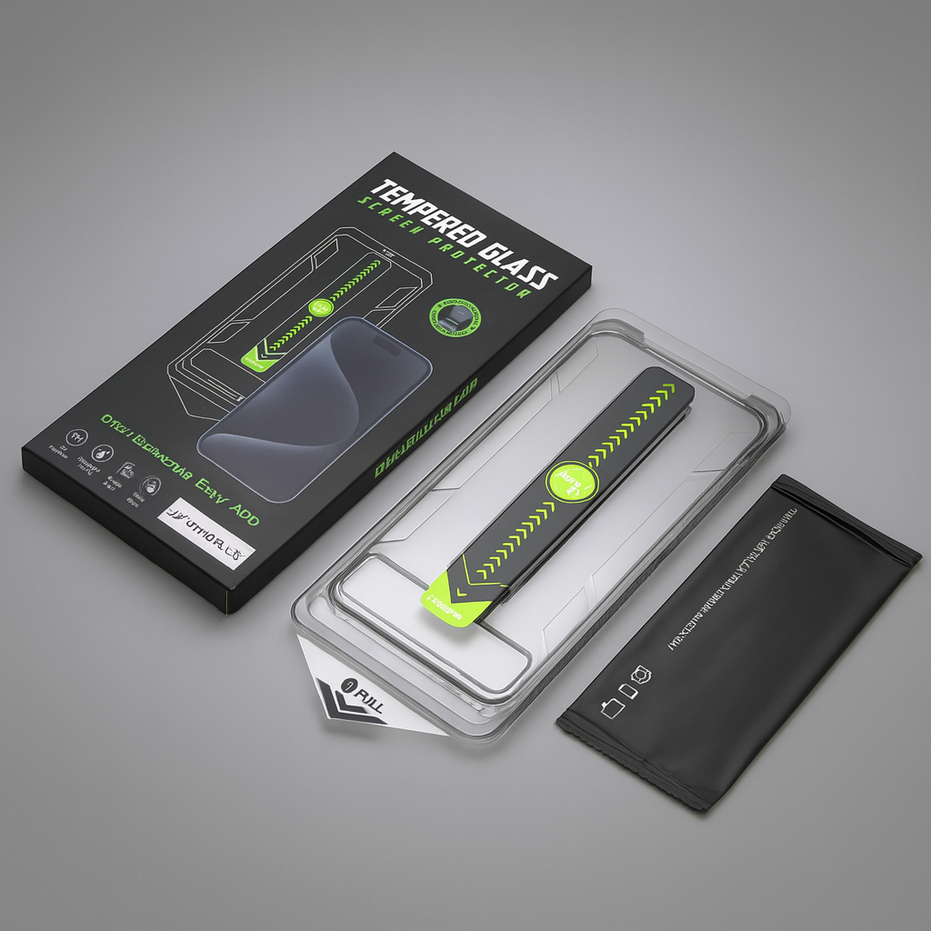 Premium Tempered Glass Screen Protector with Easy Installation Kit