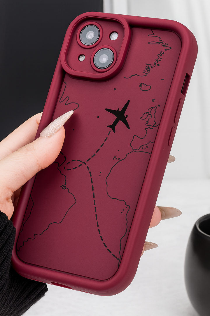 Silicone World Map Travel Phone Case✈️🌍