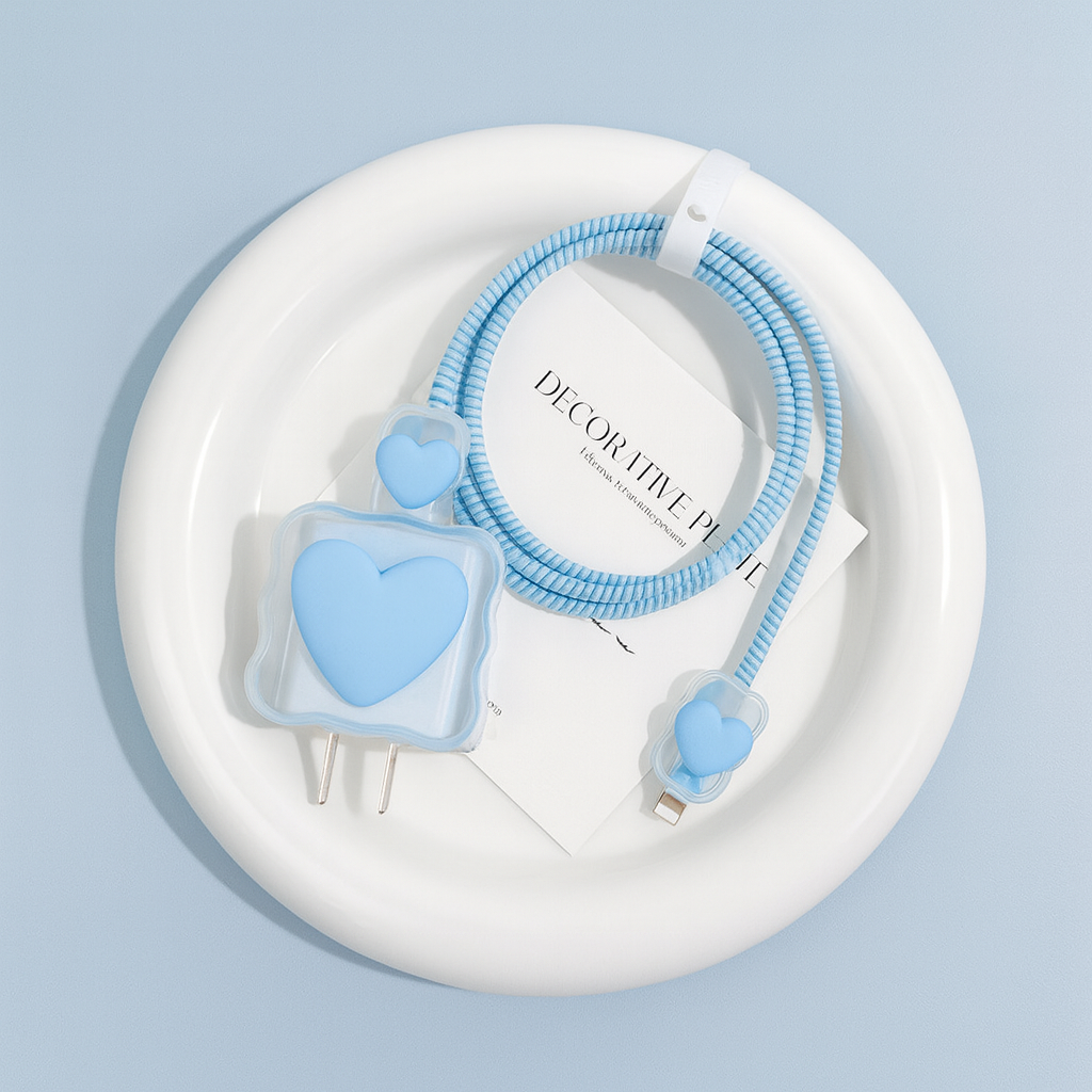 Heart iPhone Charger Case Set with Matching Cable πβ¨