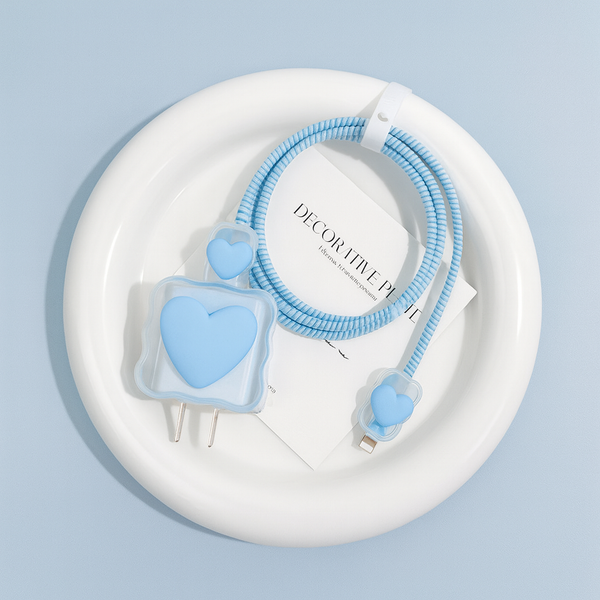 Heart iPhone Charger Case Set with Matching Cable