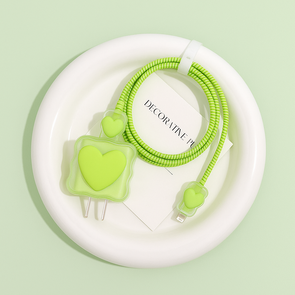 Heart iPhone Charger Case Set with Matching Cable πβ¨