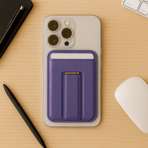 MagSafe Leather Wallet Card Holder With Kickstand