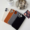 Premium Leather-Finish Slim Case with Metal Camera Ring