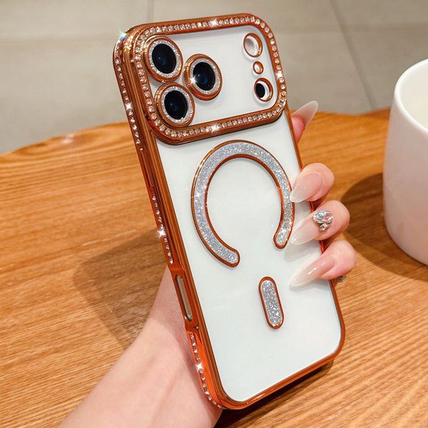 Crystal Studded Luxe Case – Orange