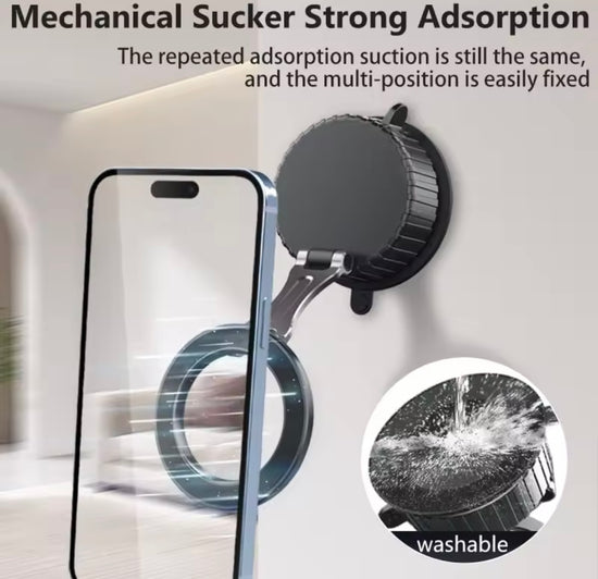 Foldable Magnetic Phone Holder –Vacuum Adsorption Stand