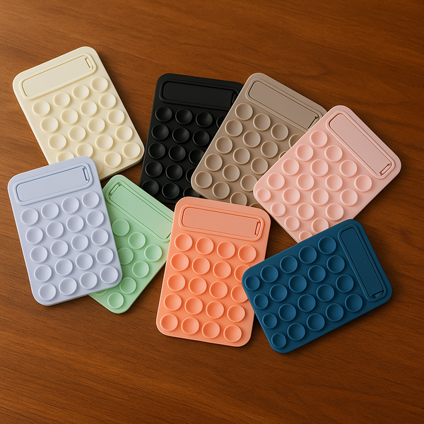 Multi-Color Silicone Suction Grips Phone Holder With Kickstand