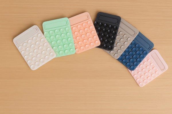 Multi-Color Silicone Suction Grips Phone Holder With Kickstand