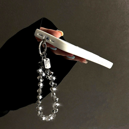 Crystal Beaded Phone Charm ✨🖤