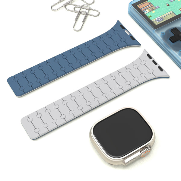 Magnetic Loop Smartwatch Bands – Dual Color Edition(Cloud grey+Blue)