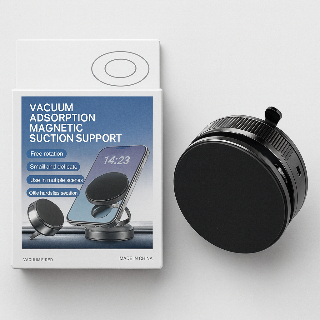 Foldable Magnetic Phone Holder –Vacuum Adsorption Stand