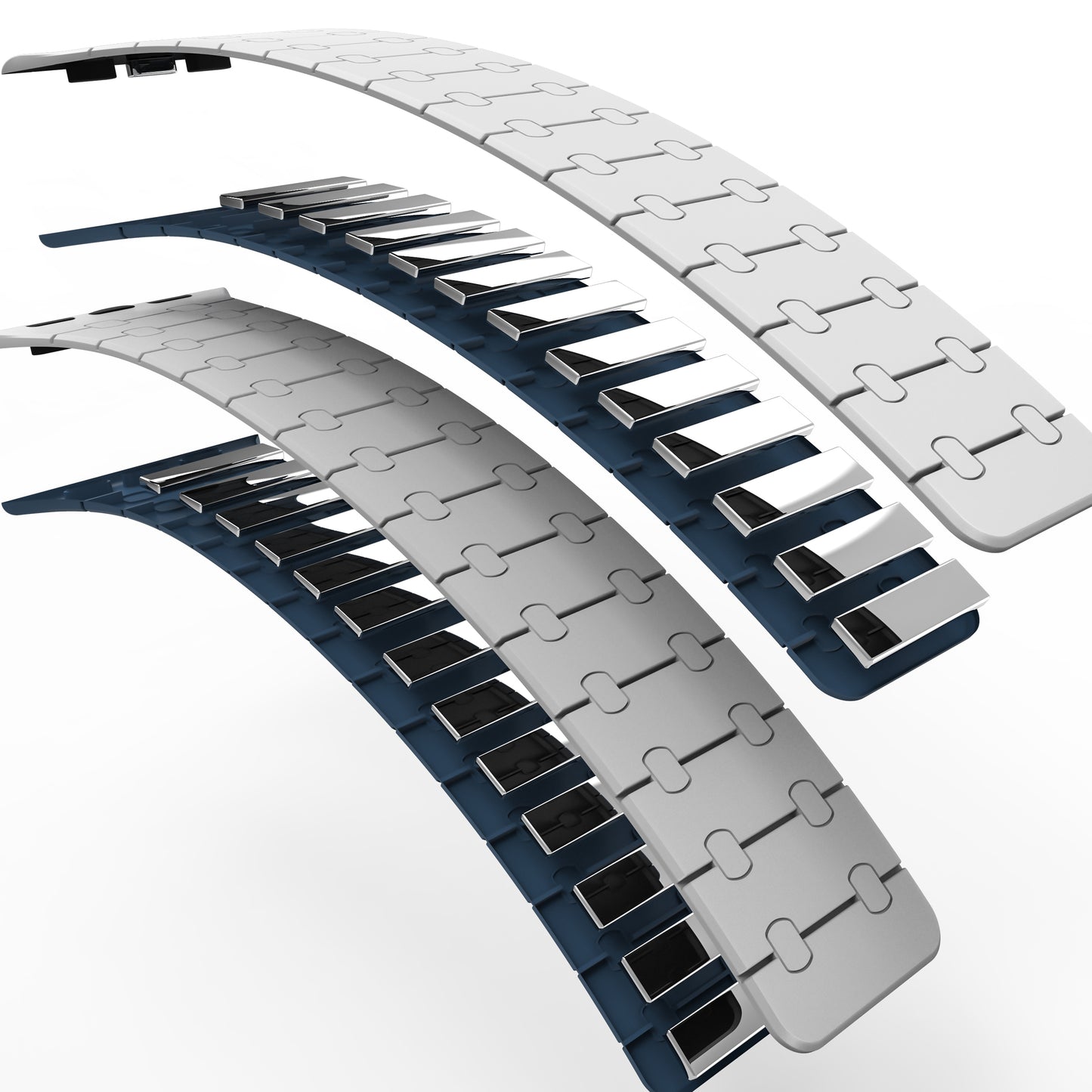 Magnetic Loop Smartwatch Bands – Dual Color Edition(Cloud grey+Blue)