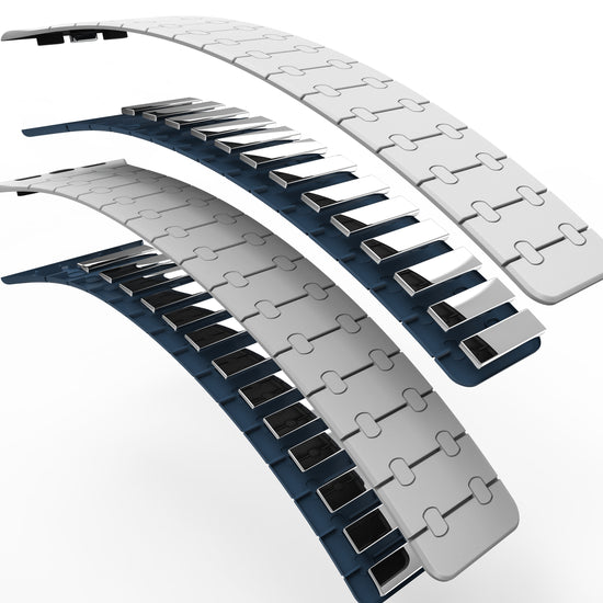 Magnetic Loop Smartwatch Bands – Dual Color Edition(Cloud grey+Blue)