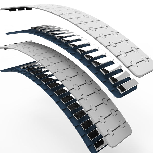 Magnetic Loop Smartwatch Bands – Dual Color Edition(Cloud grey+Blue)