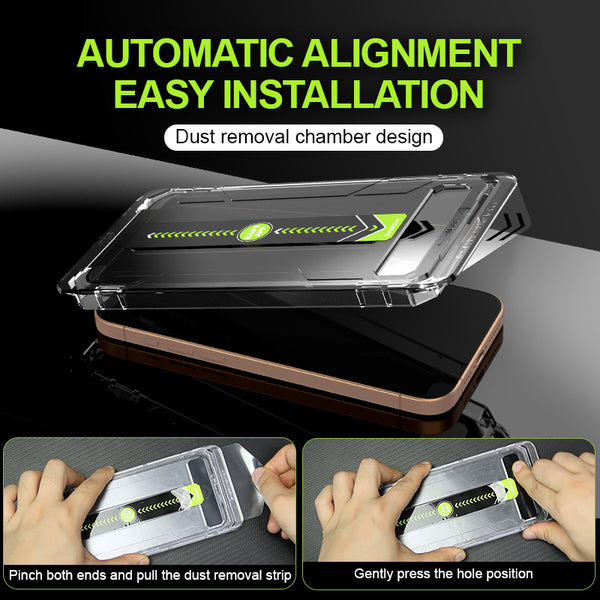 Premium Frosted Privacy Tempered Glass Screen Protector With Easy Installation Kit