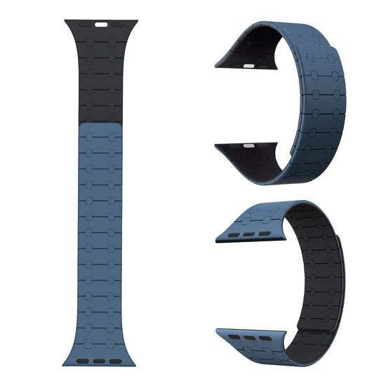 Magnetic Loop Smartwatch Bands – Dual Color Edition(Blue+Midnight black)