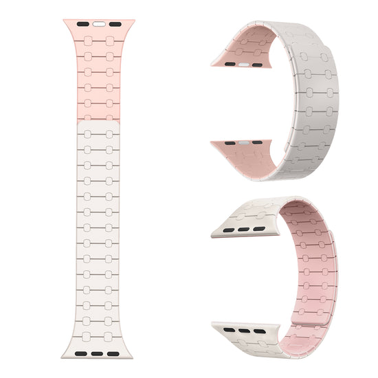 Magnetic Loop Smartwatch Bands – Dual Color Edition(Starlight+Pink)