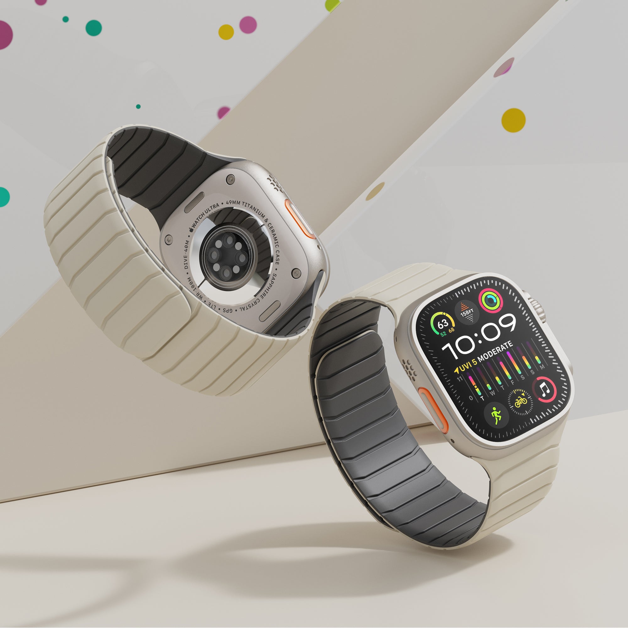 Premium Magnetic Leather Loop Straps for Apple Watch