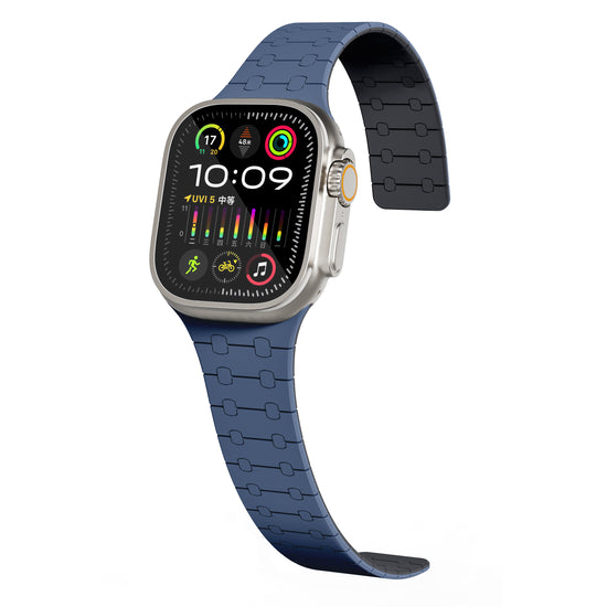 Magnetic Loop Smartwatch Bands – Dual Color Edition(Blue+Midnight black)