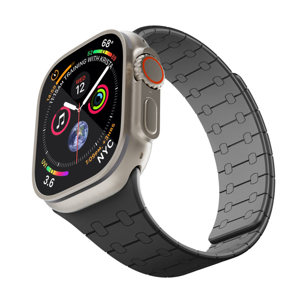 Magnetic Loop Smartwatch Bands – Dual Color Edition(Black+Grey)