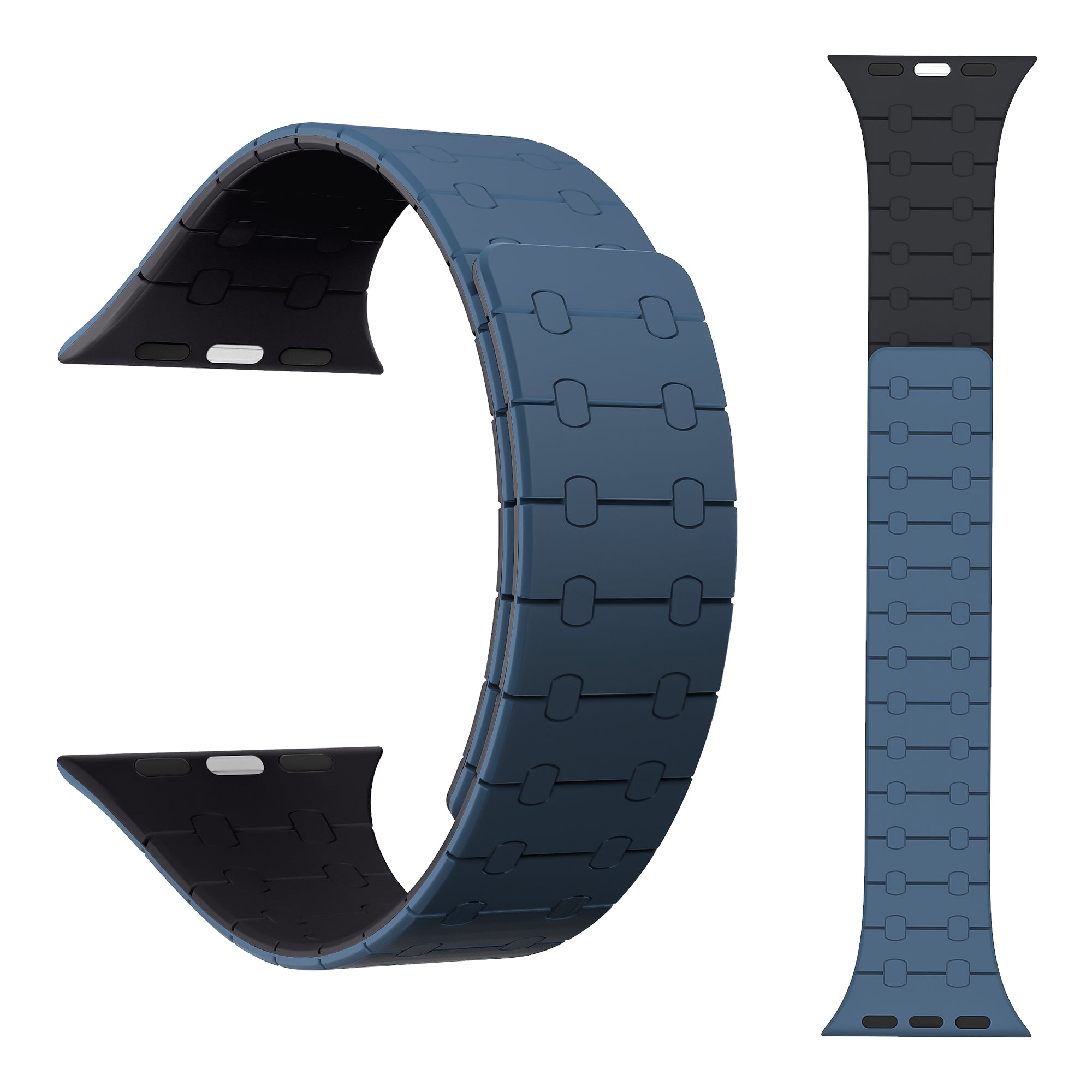 Magnetic Loop Smartwatch Bands – Dual Color Edition(Blue+Midnight black)