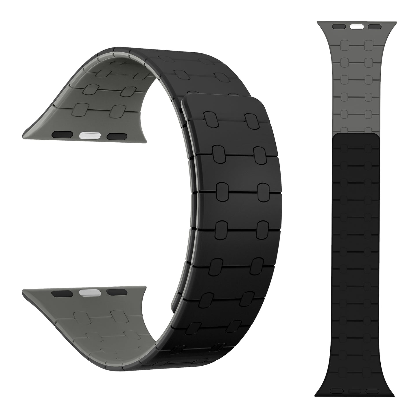 Magnetic Loop Smartwatch Bands – Dual Color Edition(Black+Grey)