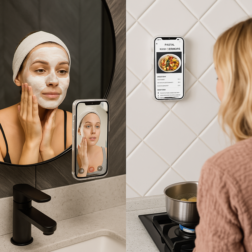 Multi-Color Silicone Suction Grips Phone Holder With Kickstand