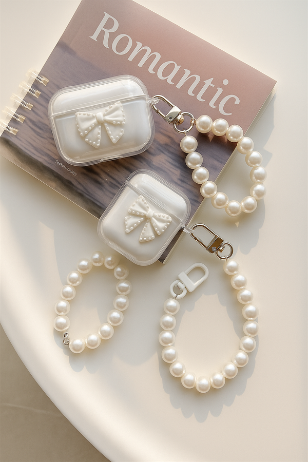 Pearl Charm Bow AirPods Cases