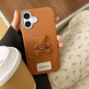 Cute Plush Bear leather Phone Case