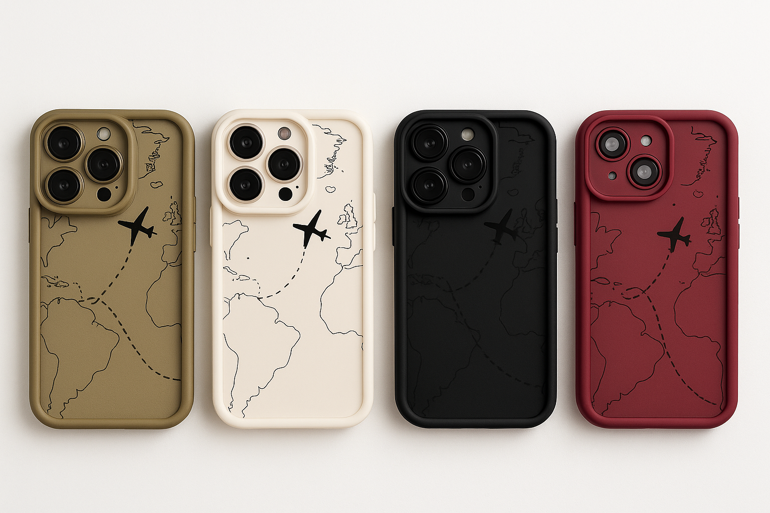 Silicone World Map Travel Phone Case✈️🌍