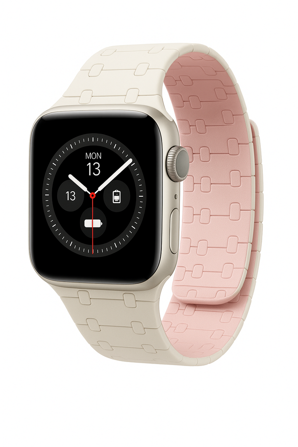 Magnetic Loop Smartwatch Bands – Dual Color Edition(Starlight+Pink)