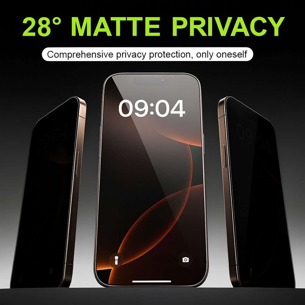 Premium Matte Frosted Privacy Tempered Glass Screen Protector With Easy Installation Kit