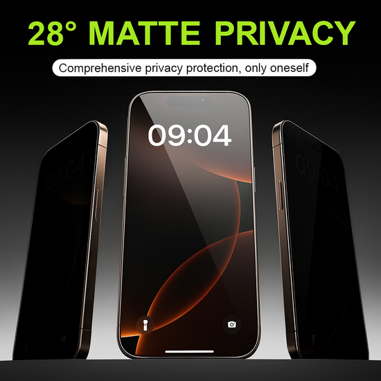 Premium Matte Frosted Privacy Tempered Glass Screen Protector With Easy Installation Kit