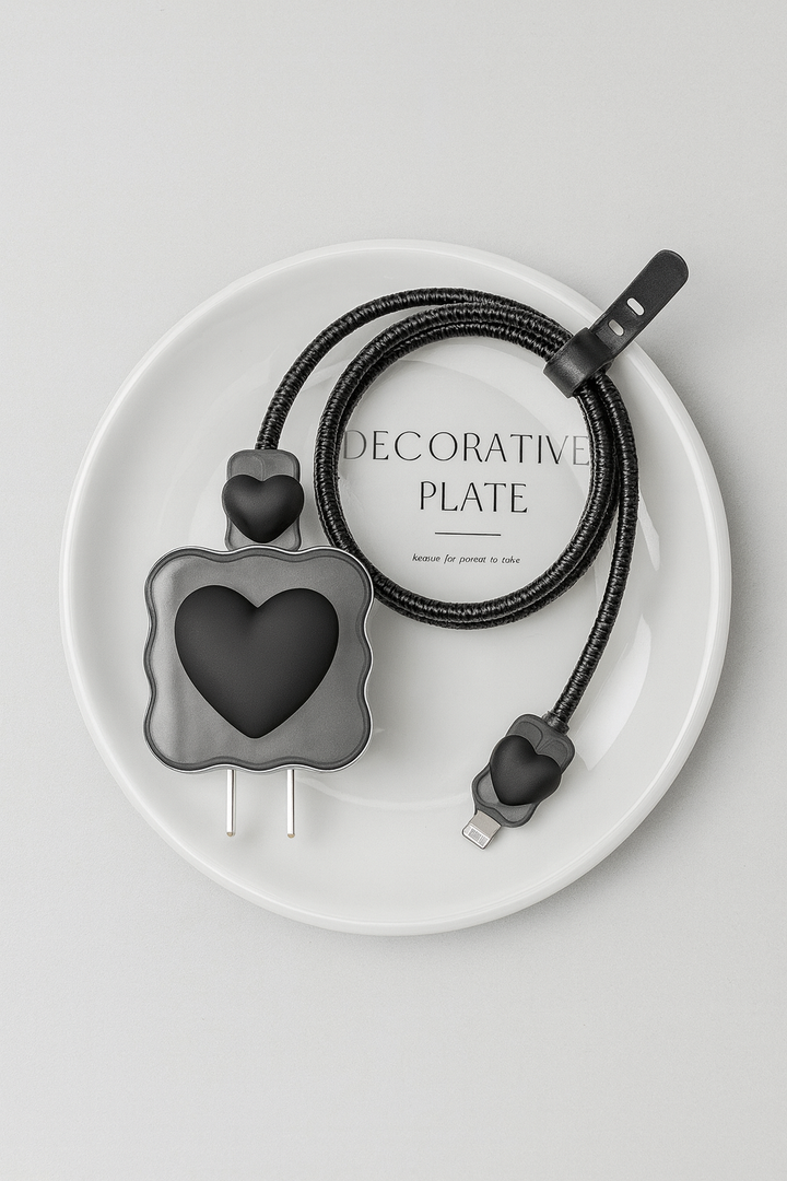 Heart iPhone Charger Case Set with Matching Cable 💖✨
