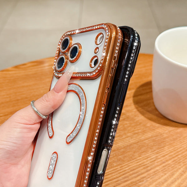 Crystal Studded Luxe Case – Orange