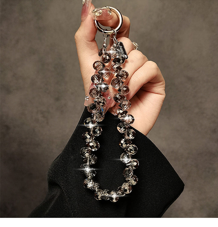 Crystal Beaded Phone Charm ✨🖤