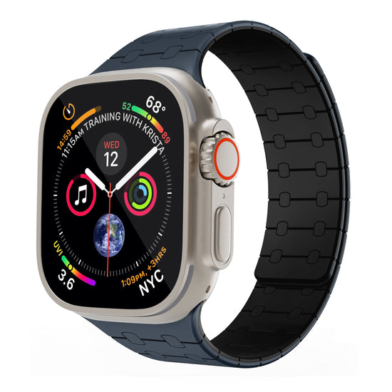 Magnetic Loop Smartwatch Bands – Dual Color Edition(Blue+Midnight black)