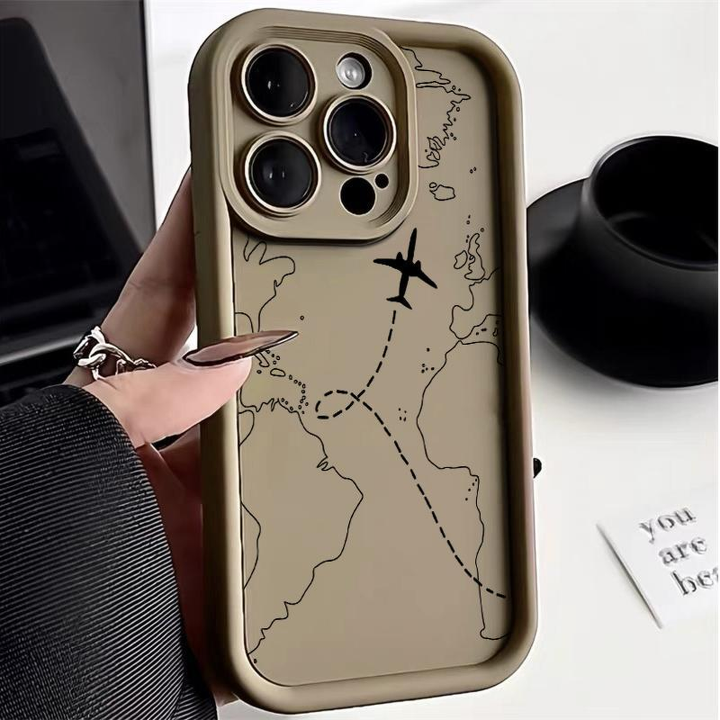 Silicone World Map Travel Phone Case✈️🌍